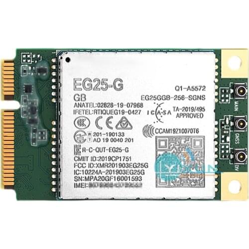Quectel EG25-G Mini Pcie CAT4 Module for Global band with sim card slot 4G FDD-LTE/TDD-LTD B1/B2/B3/B4/B5/B7/B8/B12/B13/B18/B19