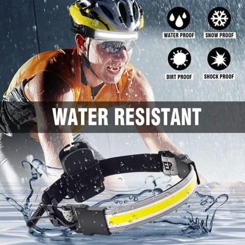 LED Headlamp 15000 Lumen Headlamps COB High Bright Headlight Waterproof Work Light for Hard Hat Camping Cycling Fishing Outdoor
