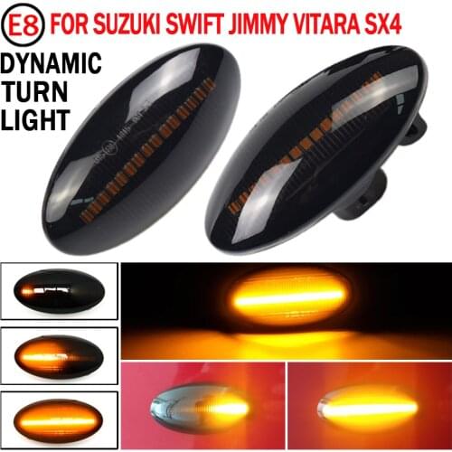 For Suzuki Swift Jimmy Vitara SX4 Alto Turn Signal Light LED Car Dynamic Side Marker Flowing Water Light Blinker Light A Pair