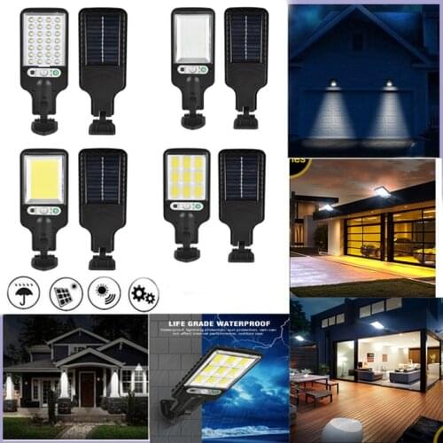 LED Solar Light Human Body Induction Courtyard Light 3 Light Pattern Waterproof Garden Courtyard Path Courtyard Safety Lighting