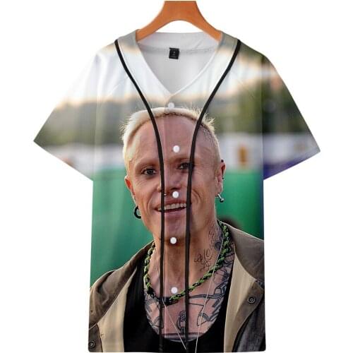 The Prodigy Keith Flint Entertainment t shirt Uniform 3d Print t-shirt Loose Plus Size Baseball Tshirt Men Hip Hop Tee shirt