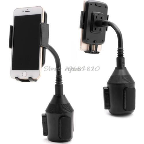 Cell Phone Universal Adjustable Gooseneck Cup Holder Cradle Car Mount For iPhone For LG Whosale&Dropship