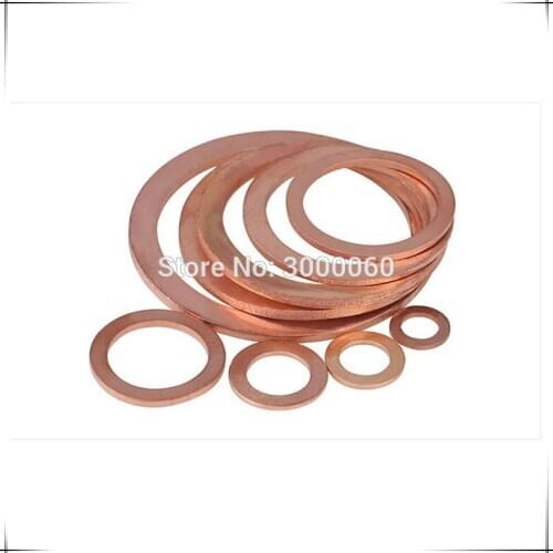 M12x16mmx 1.5mm Red Copper Sealing Gasket Washer For Watch Marine 100pcs/lot
