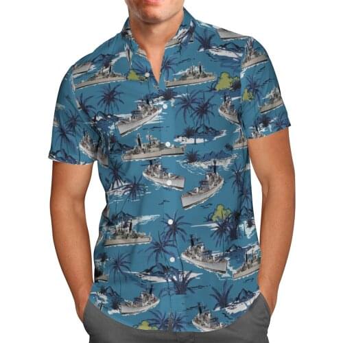 Warship Breathabl 3D Beach Hawaii Summer 2021 Shirt Short Sleeve Shirt Streetwear Oversized 5XL Chemise Hombre Blusa Masculina-6