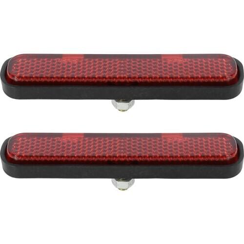 X Autohaux Pair M5x0.8 Red Oval Universal Screw Mount Warning Reflector for Motorcycle Bike