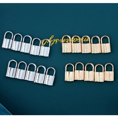 10Pcs/lot Alloy Mini Padlock Pendants Sliver Gold Color Locks Charms For Earring Necklace DIY Supplies Jewelry Making Components