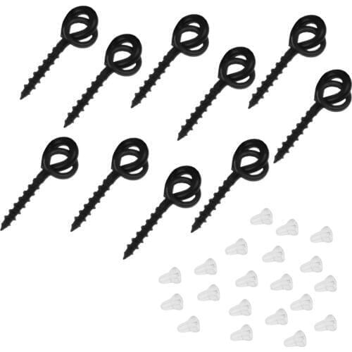 10 Pieces Bait Screws + 20 Pieces Hook Stops Bead Carp Fishing Terminal Tackle Bait Holder Chod Rigs
