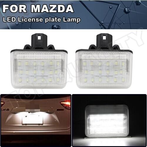 2X White LED Number License Plate Light For Mazda CX-5 CX5 2014-2016 CX-7 CX7 2007-2015 Mazda Speed 6 Mazda 6 Sedan GY GJ GH GG