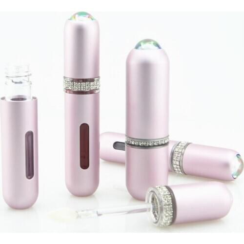 5ml Empty Pink aluminum Lip Gloss Tubes, 12.1 aluminum lipstick tube cosmetic packaging 20pcs