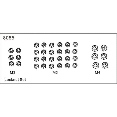 ZD racing EX07 accessories super sports car 1/7 original accessories 8085 nut