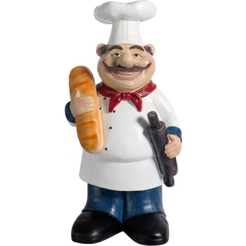 AMERICAN CREATIVE LARGE SIZE CHEF DECORATION CAKE SHOP WEISS BAKERY WESTERN RESTAURANT SHOWCASE DECORATION ACCESSORIES X4064