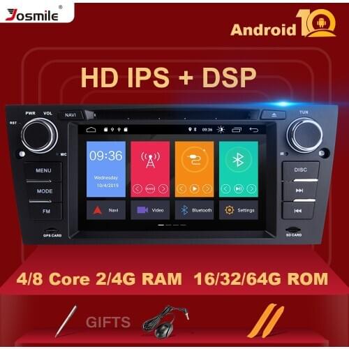 IPS DSP 4GB 64GB 1 Din Android 10 Car Radio DVD Player For BMW E90/E91/E92/E93 Multimedia Navigation GPS Stereohead Unit 8 Core