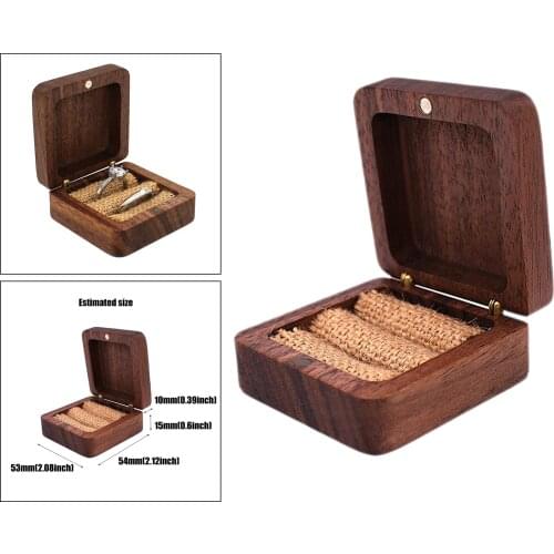 Personalized Rustic Wedding Wood Rings Box Holder Wedding Rings Bearer Box