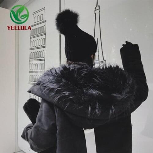 Dropship2019 Winter Thickening Personality Parkas Black Wild Hip Hop Zipper Extra Large Streamers Fur Hat Coat Jacket Couple Men