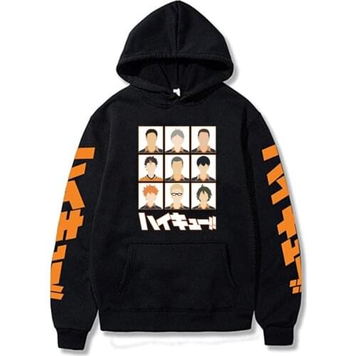 Haikyuu Hoodies Sweatshirt Kuroo Anime Bokuto Manga Shoyo Volleyball Streetwear Men Hip Hop Hoodie Pullover Cool
