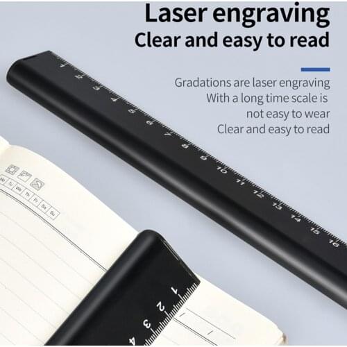 Mapping Tools Drawing Ruler 30 Degree Bevel Bulit In Pencil Woodworking Aluminum Alloy Metric Ruler Carpenter Line Gauge New