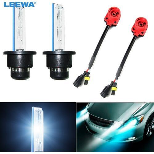 LEEWA Car Auto 35W D2S Xenon HID Bulbs 4300K-12000K + 2pcs Adapters Replacement Bulbs #CA2078