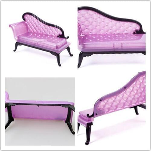Miniature for Barbie house furniture package plastic parts [chaise sofa chair] every family Toys