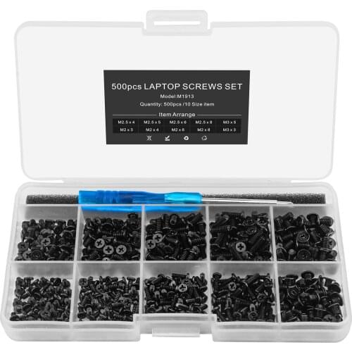 500 Pcs Laptop Notebook Screws Set Kit for HP Dell Lenovo Sony Toshiba SAMSUNG Gateway Acer