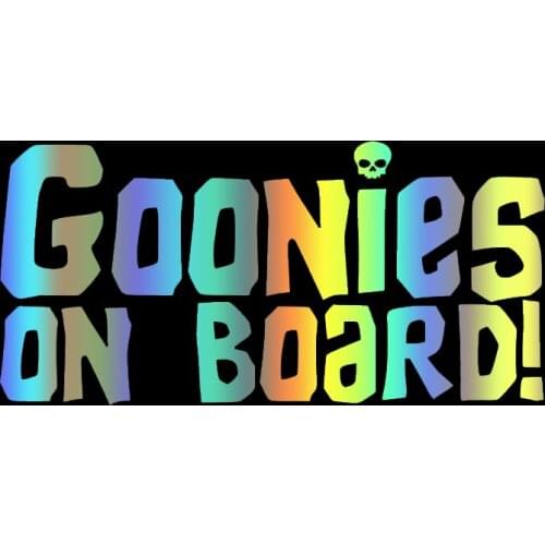 LLY-0839 Various Sizes/Colors Car Stickers GOONIES ON BOARD Modeling Decal PVC Auto Motorcycle Creative Waterproof Decals Decor