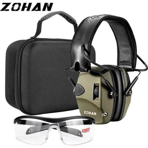 ZOHAN Earmuffs Active Headphones for Shooting Electronic Hearing protection Ear protect Noise Reduction active hunting headphone