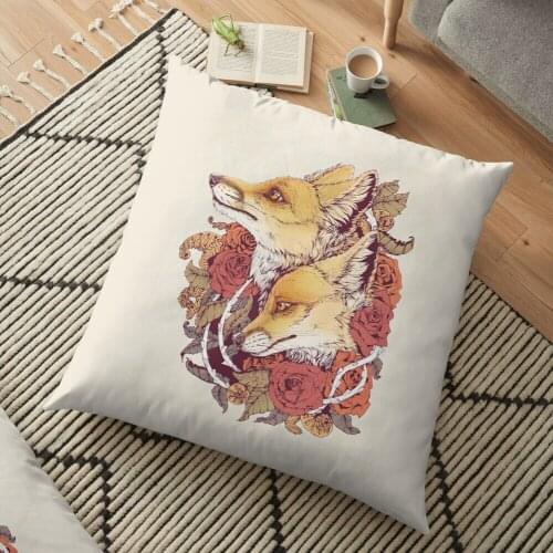 Red Fox Bloom Printed Decorative Cushion Sofa Cover Pillow Pillowcase Spring Decorations For Home Decor Pillow Cover 2021