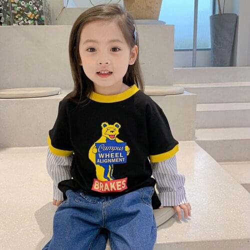 2021 New Black Spring Autumn Tops Letter Hoodies Girls Sweatshirts Jacket Coat Kids Overcoat Outwear Teenager High Quality