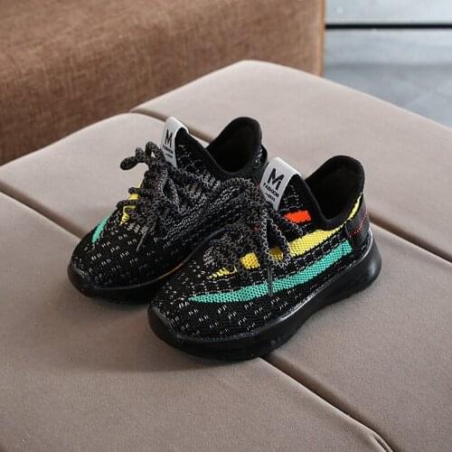 2021 New Autumn Children Shoes Boys Girls Casual Breathable Knitting Soft Bottom Non-slip for Kids Sneakers Toddler Shoes Unisex