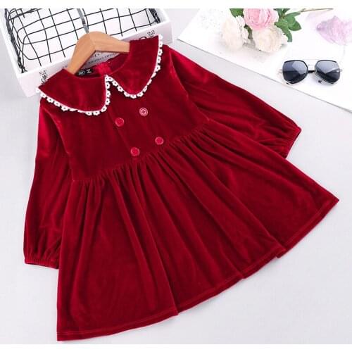 Autumn Winter Girls Dresses 2021 New Smart Casual Christmas ChildrenS Kid Clothing Korean Princess Long Sleeves Dress For Girs