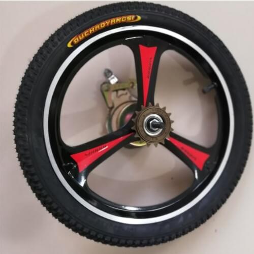 Front and rear wheel hub of 12/14/16/20 inch bicycle aluminium alloy transmission disc brake wheel set for adults and children