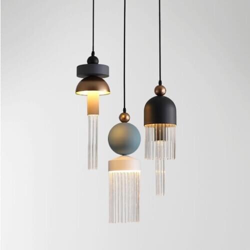 Nordic LED Glass Luster Pendant Lamp Lights Romantic Hanging Lamps Lighting Chandeliers Modern Restaurant Light Fixtures