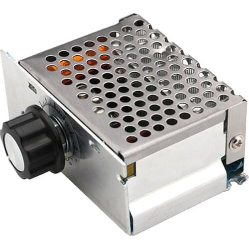 Professional Voltage Regulators 4000W 220V High Power SCR Speed Controller Electronic Voltage Regulator Governor Thermostat BS