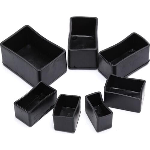 8pcs/lot Rectangle Silicone Chair Leg Caps Non-slip Table Foot Cover Socks Protector High Quality