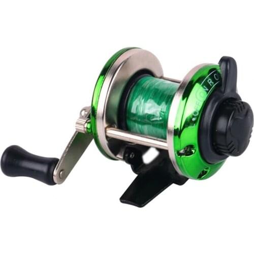 Adjustable Fishing Reel Winter Mini Trolling Ice Fishing Reel Spinning Wheel Fish Tackle Tool with Line Comfortable to Grip