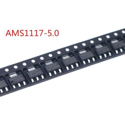 10pcs AMS1117-5.0 , AMS1117-5 , AMS1117 , 1117-5.0 SOT223 800mA LOW DROPOUT VOLTAGE REGULATOR AMS