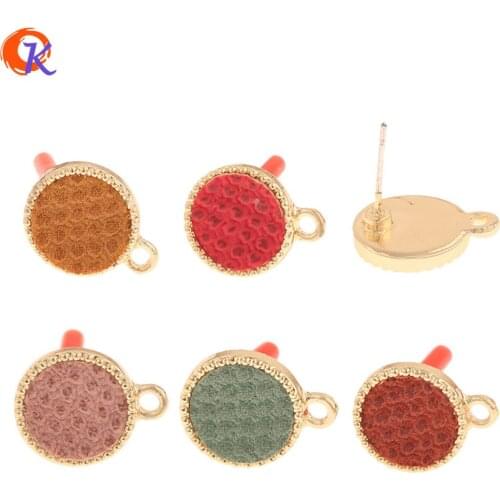 Cordial Design 100Pcs 12*15MM Jewelry Accessories/Earrings Stud/Leather Effect/Soft Pin/DIY Making/Hand Made/Earring Findings
