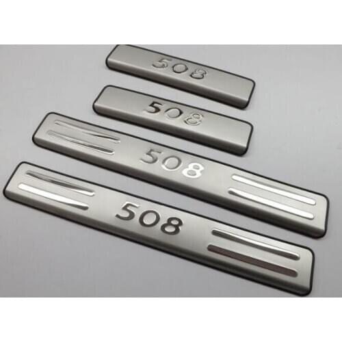 High-quality Stainless Steel Scuff Plate/door Sill Door Sill Pedal Bienvenidos For Peugeot 508 2011-2017 ,car-styling 4pcs/set