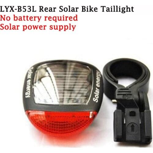 Solar Tail Bike Light No Need Battery Direct Sunlight Charging MTB Rear Bicycle Lamp Red Flash Led Lighting Cycle Ride Taillight