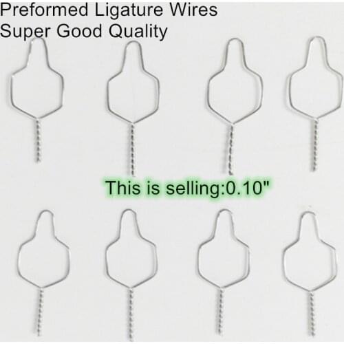 0.010″ 200Pcs Dental Ligatures Ties Kobayashi Ligature Wires Twist Preformed Short Bracket