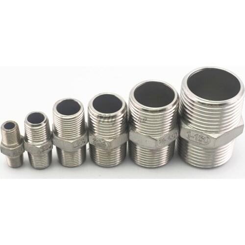 1-1/4"Male* Male Hex Nipple M/M Stainless Steel SS304 Threaded Nipple Pipe Fittings 47mm Length