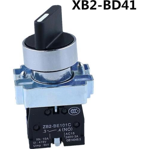 1pcs/Lot XB2 BD41 XB2-BD41 2 Position 1 NO Spring Reset Momentary Select Selector Switch Replaces Tele Schneider