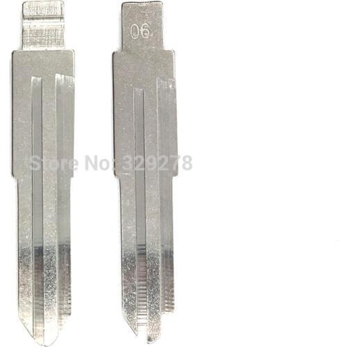 10pcs/lot NO.06 Metal Blank Uncut Flip KD Remote Key Blade Type #06 for Nissan