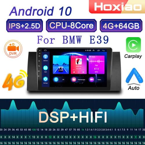 4G Android 10 Car Radio Multimedia Video Player for BMW 5 E39 E53 X5 1995-2001 2002 2003 2004 2005 2006 Navigation GPS 2 din