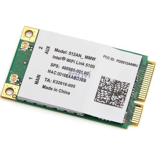 SSEA Wholesale Original Brand New Wireless Card for Intel WIFI Link 5100 512AN_HMW 300Mbps 802.11a/b/g/n Mini PCI-E card for HP