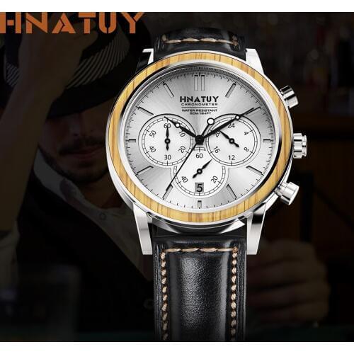 Hnatuy Mens Watches 50M Water Resistance Waterproof Clock Fashion Stainless Steel Luminous Watch Men Simple Relogio Masculino