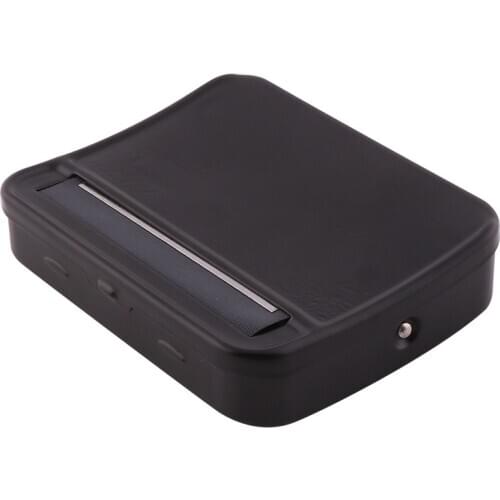Black color Metal Cigarette Rolling Machine Smoking Case Rolling Machine Box for 78mm Rolling Paper Tobacco Roller