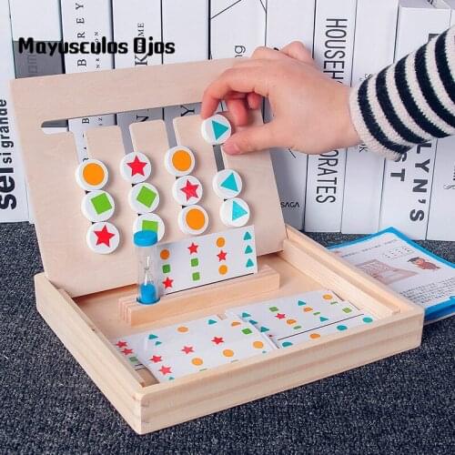 Wooden Childrens Toys Early Childhood Education Four-color Game Parent-child Interaction Baby Cognitive Toys