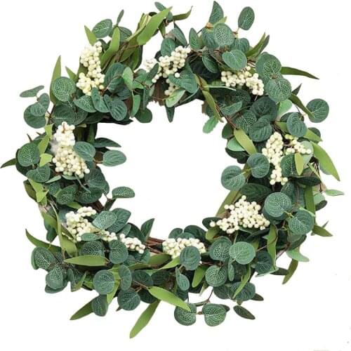 Garland Door Hanging Artificial Flower Wreath Eucalyptus Leaves Garlands 50cm Holiday Celebrations Vines Festival Berries