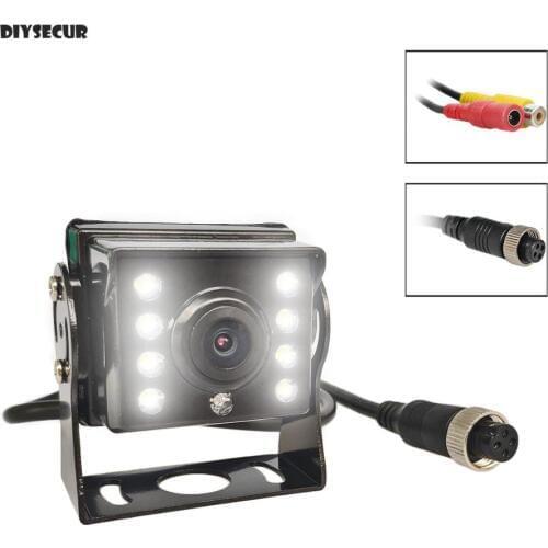 DIYSECUR Waterproof Backup RCA / 4PIN 12V-24V CCD Van Bus Lorry Car Rear View Camera Reversing Parking Camera