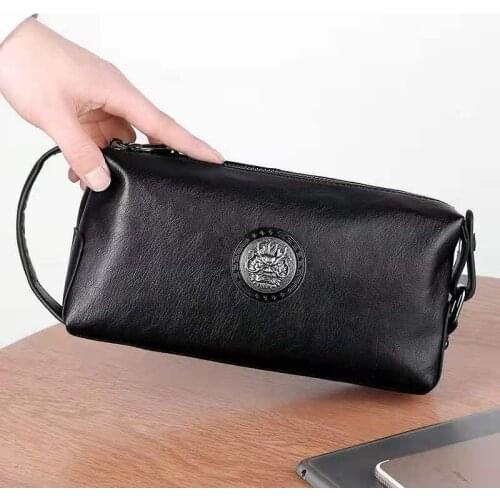 Classic Men Wallet Credit Card Holder Coin Pocket Mens Clutch Bag Leather Wristlet Purse For Men Money Bag Document men Wallet